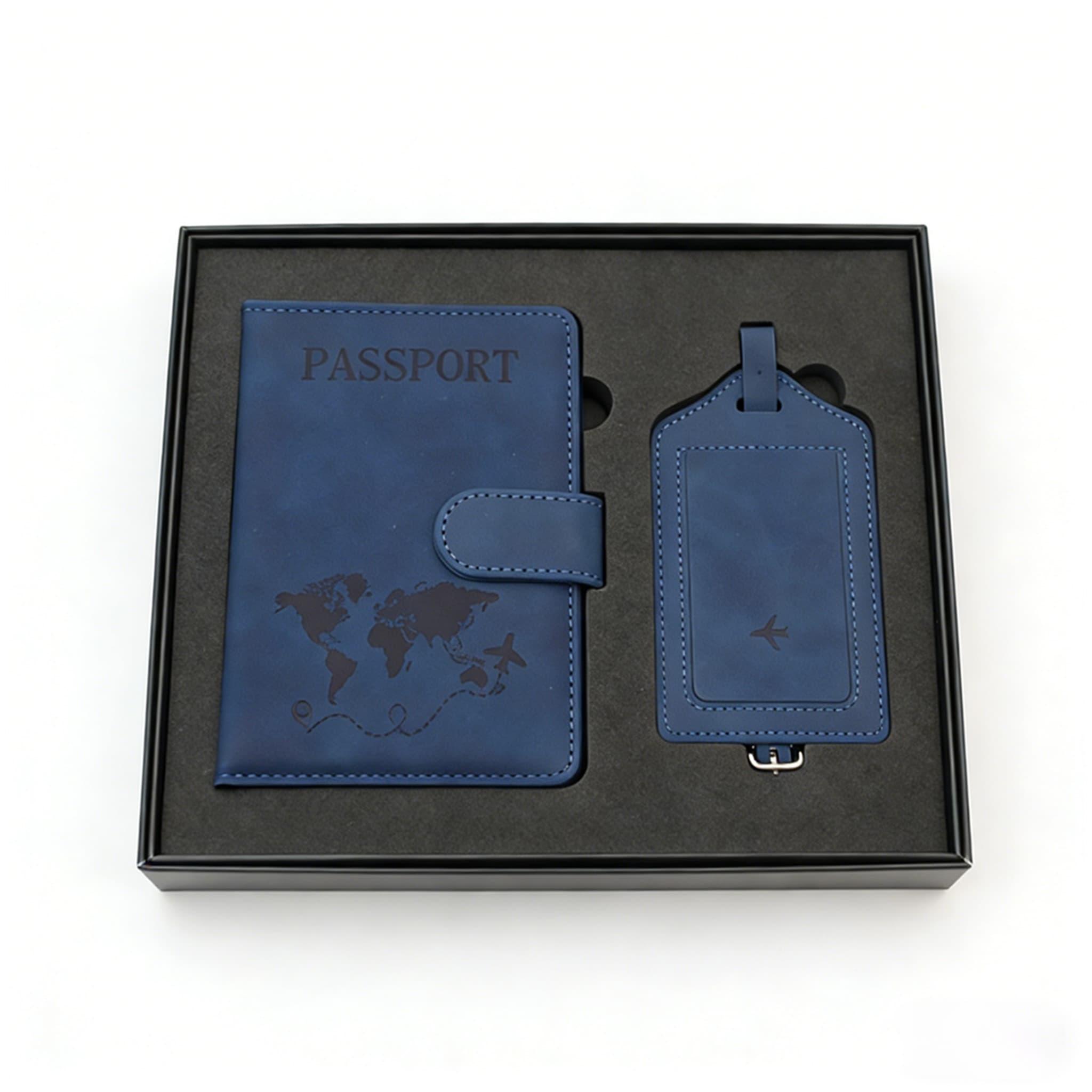 COMPASS - Passport Holder and Luggage Tag Gift Set