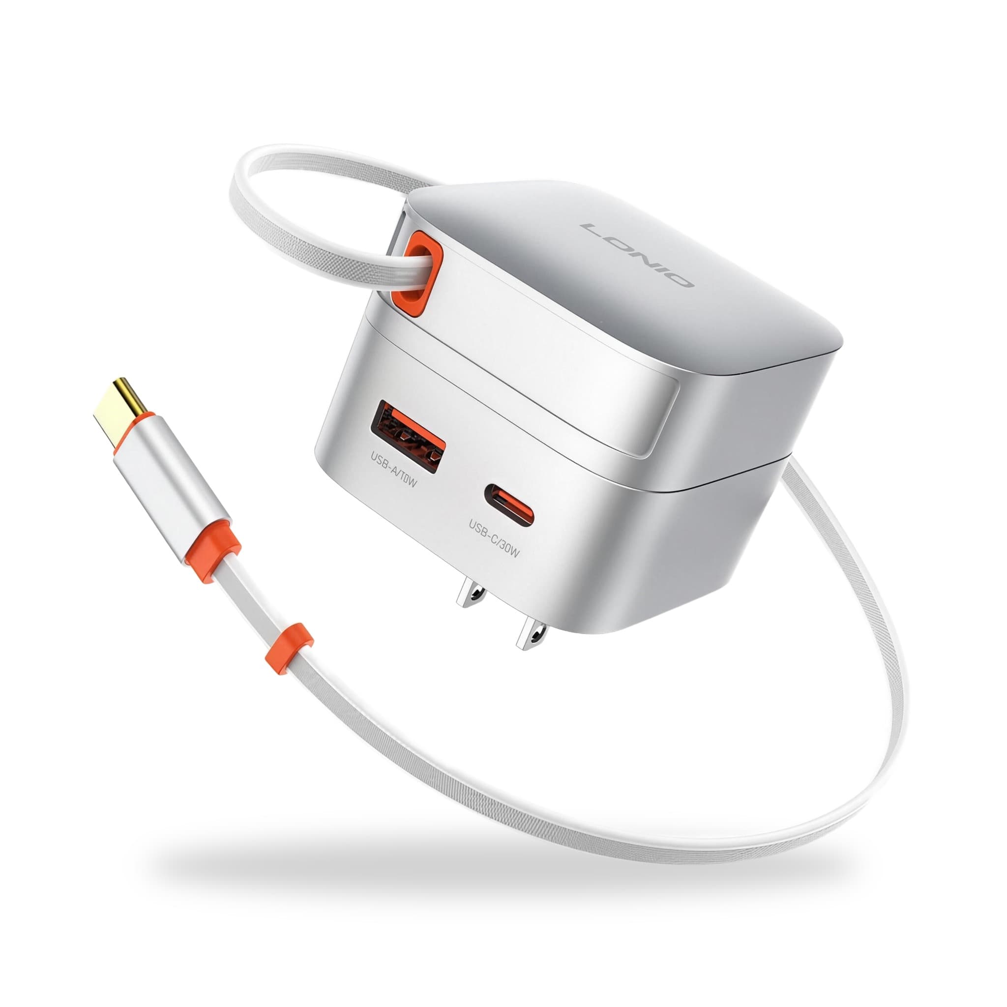 LDNIO - 65W GaN Charger with Retractable Cable