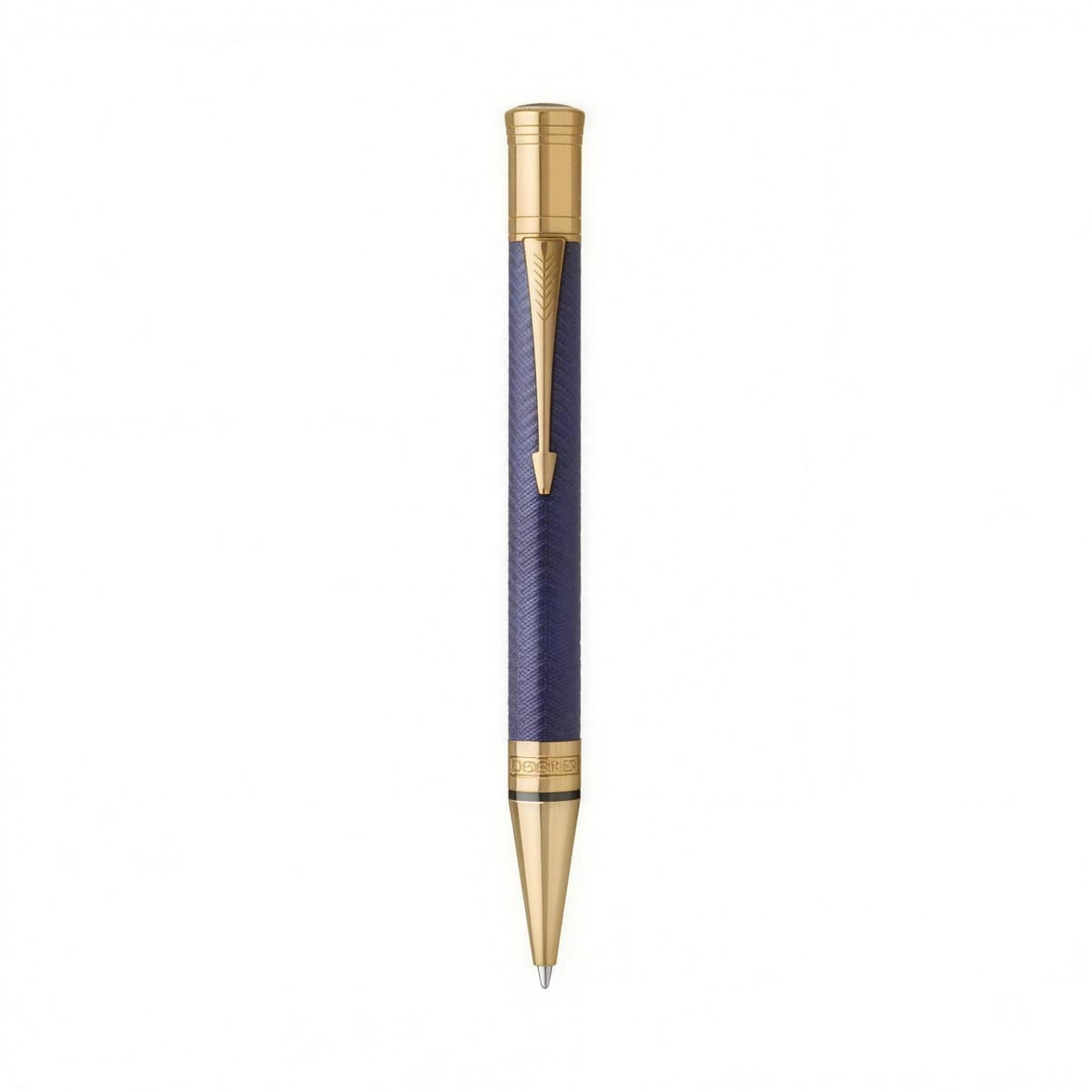 PARKER DUOFOLD BLUE CHEVRON GT BALLPOINT PEN MEDIUM BLACK GB
